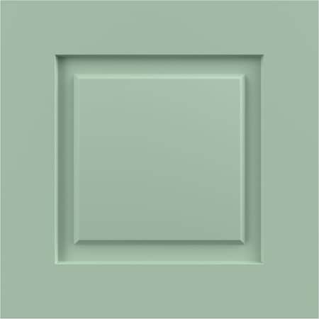 Ekena Millwork 12"W x 12"H True Fit PVC Raised Panel Shutters Sample, Seaglass SAMPLE-TFPRPSG